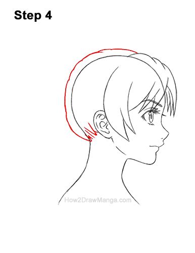How To Draw A Manga Girl With A Ponytail Side View Step By Step