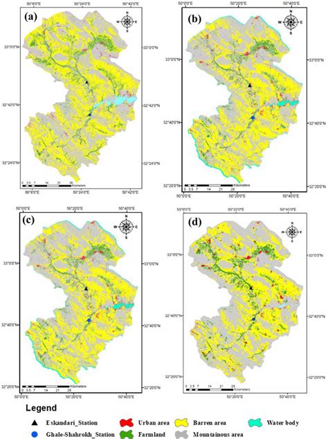 Generated Land Use Maps In A 1996 B 2008 C 2018 And D 2033 Download Scientific