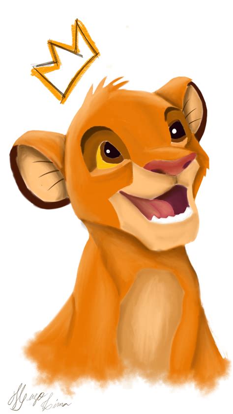 Drawing Of Simba The Lion King Smatphone Drawing Desenho Simba Rei Leão No Celular Cute