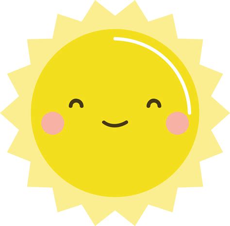 Free Kawaii Sun Clip Art Kawaii Sun Clipart Free Transparent