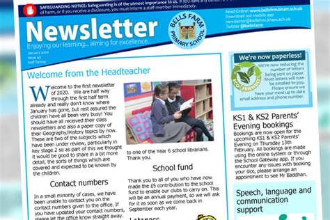Read Online Our Latest School Newsletter Bells Farm Primary School
