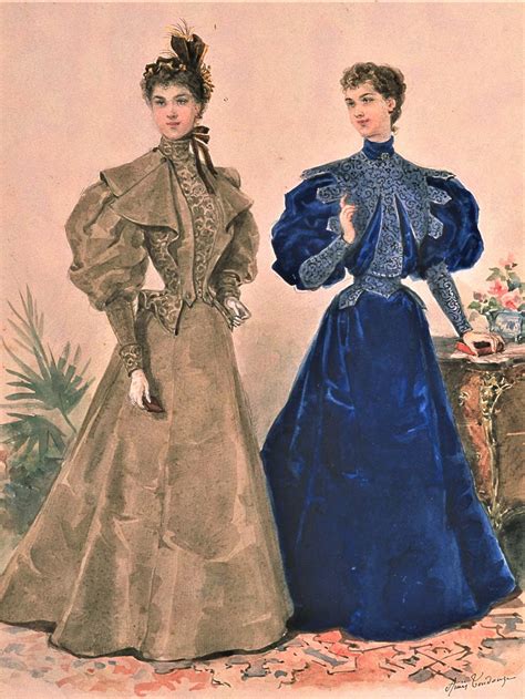 Fashion Plate La Mode Illustree 1895 Victorian Era Fashion 1890s