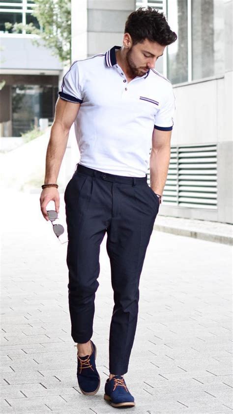 15 Fantastic Ootd Mens Outfit Ideas For Your Cool Appearance Polo Shirt Outfits White Polo