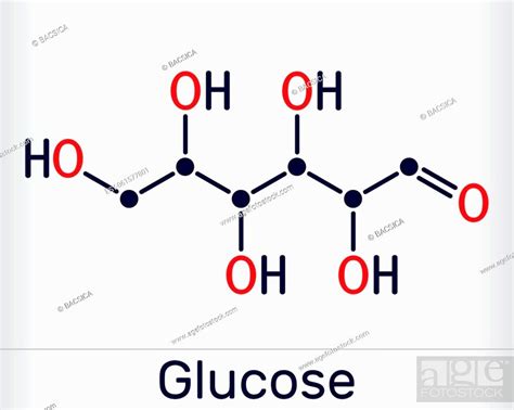 Glucose Dextrose D Glucose Glucopyranose C6h12o6 Molecule Foto De