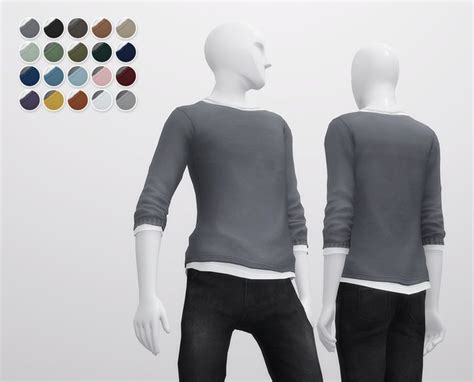 S4 Relaxed Fit T Shirt 20 Color 네이버 블로그 Sims Sims 4 Sims 4 Men