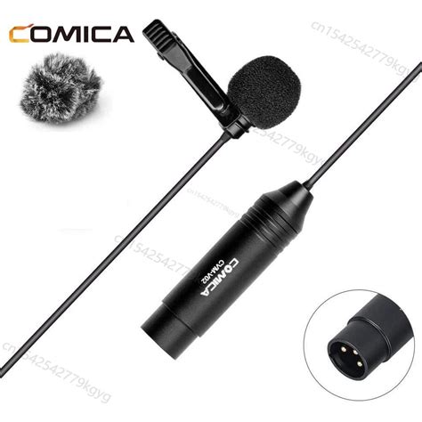 Comica Cvm V02 Xlr Lavalier Lapel Microphone 48v Phantom Power Clip On