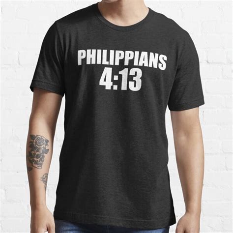 philippians 4 13 4 13 colors sports jersey style religious christian faith t shirt t shirt