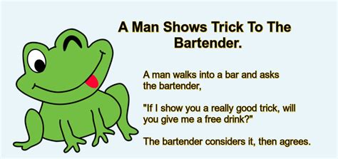 A Man Shows Trick To The Bartender