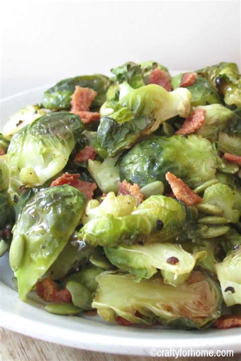 Lay on baking sheet in a single layer. Oven Roasted Brussels Sprouts With Bacon | Crafty For Home