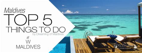 Top 5 Activities And Things To Do At W Maldives By Dreaming Of Maldives