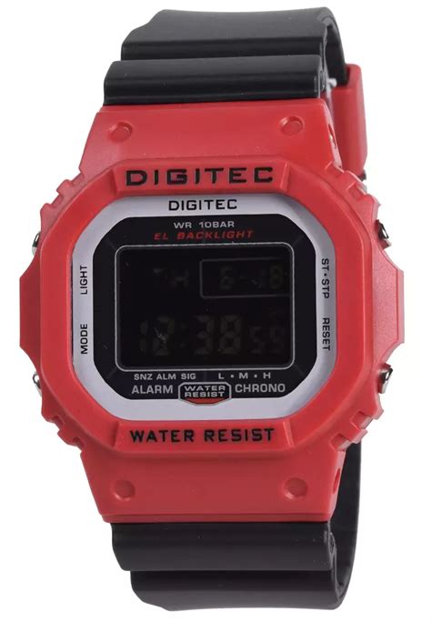 Jual Digitec Digitec Jam Tangan Pria Red Black Resin Strap