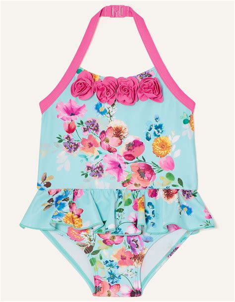 Baby Josie Frill Floral Swimsuit Multi Baby Girl Beach And Swimwear