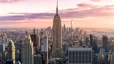 1920x1080 Usa Manhattan Skyscrapers Top View Buildings New York