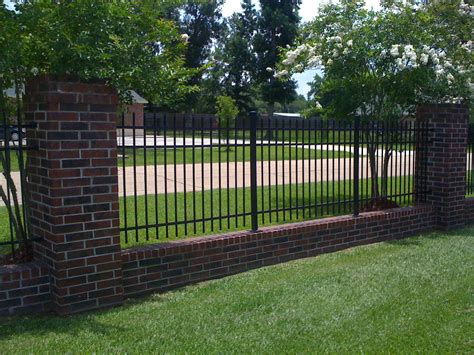 Brick And Wrought Iron Fence Pictures • Fences Design