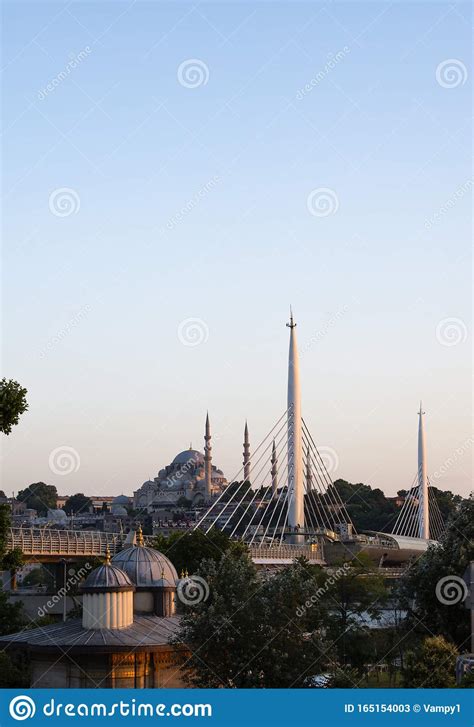 Istanbul Turkey Middle East Ataturk Bridge Golden Horn Bosphorus