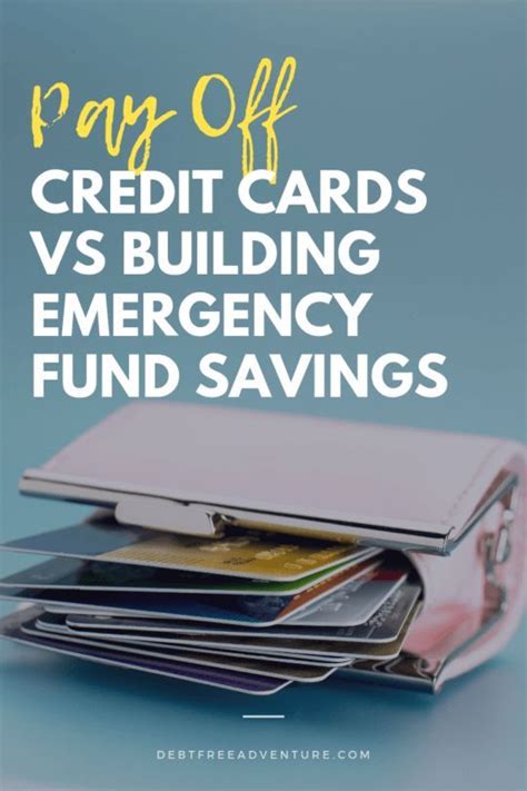 As the credit card debt is higher interest and you carry a large balance on it, that debt is usually costing you more than your student loans. Pay off Credit Cards VS Build Emergency Fund Savings - Me ...