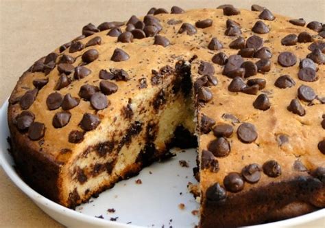 It's also moist, dark, and covered in chocolate ganache. Chocolate Chip Cake - Recipe - The Answer is Cake