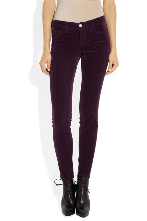 J Brand Denim Mid Rise Corduroy Skinny Jeans Net A Porter Com