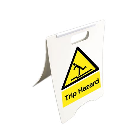 Trip Hazard White Standing Floor Sign First Safety Signs