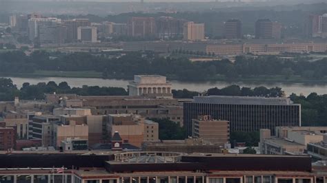 48k Stock Footage Aerial Video Orbiting The Pentagon In Washington Dc