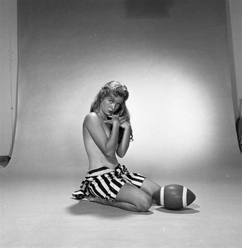 1960s Ron Vogel Negative Sexy Pin Up Girl Joan Bradley With Football