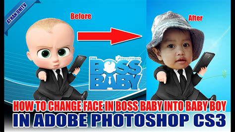 Part 3 How To Change Face In Boss Baby Into Baby Boy In Adobe Photoshop