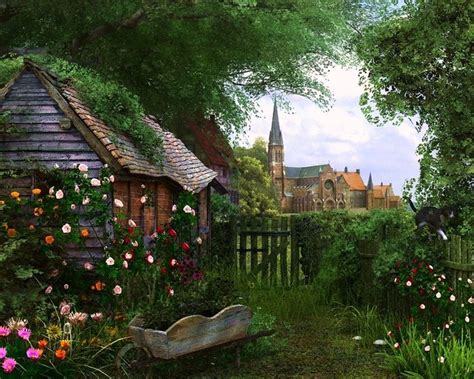 Dominic Davison Canvas Print Wall Cottage Forest Square Painting