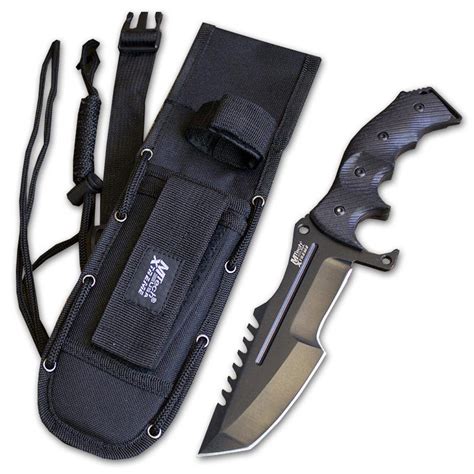 Black Fixed Blade Tactical Knife Extreme Fighting Knife Stainless