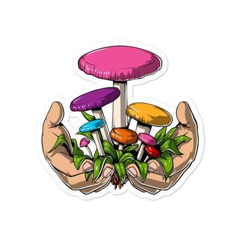Magic Mushrooms Sticker Psychedelic Fungi Sticker Etsy