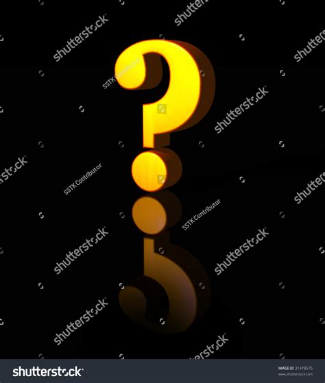 Golden Question Mark On Black Background Stock Illustration 31478575