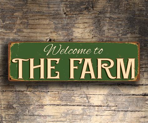 Welcome To The Farm Sign Farm Decor Classic Metal Signs Farm