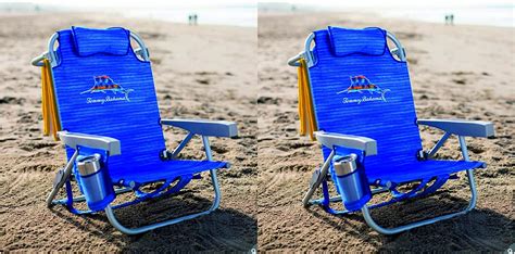 Tecnovoz Pack Of 2 Beach Chairs Foldable Handles Backpack Tommy Bahamas