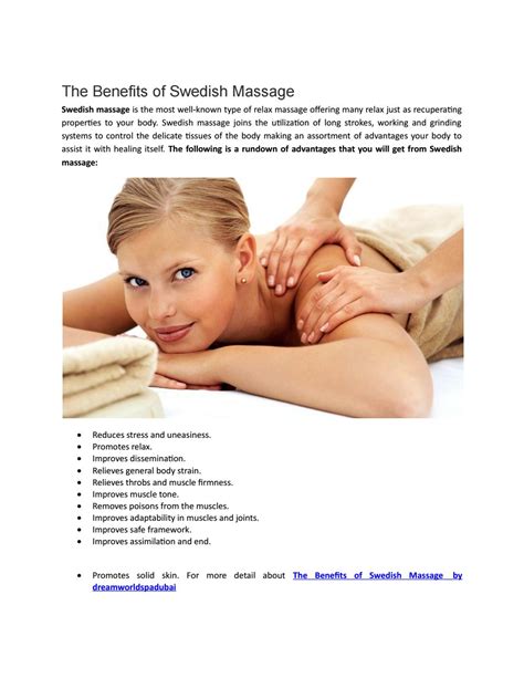 The Benefits Of Swedish Massage By Masonleo833 Issuu