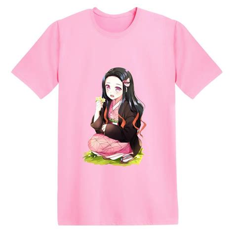 Demon Slayer Kamado Nezuko Printed Classic T Shirts Anime Merch Tee