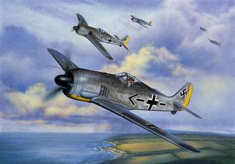 fw 190 ww2 war art german fighter painting aviation HD ...