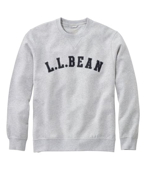 Mens Athletic Sweats Classic Crewneck Sweatshirt Llbean Logo