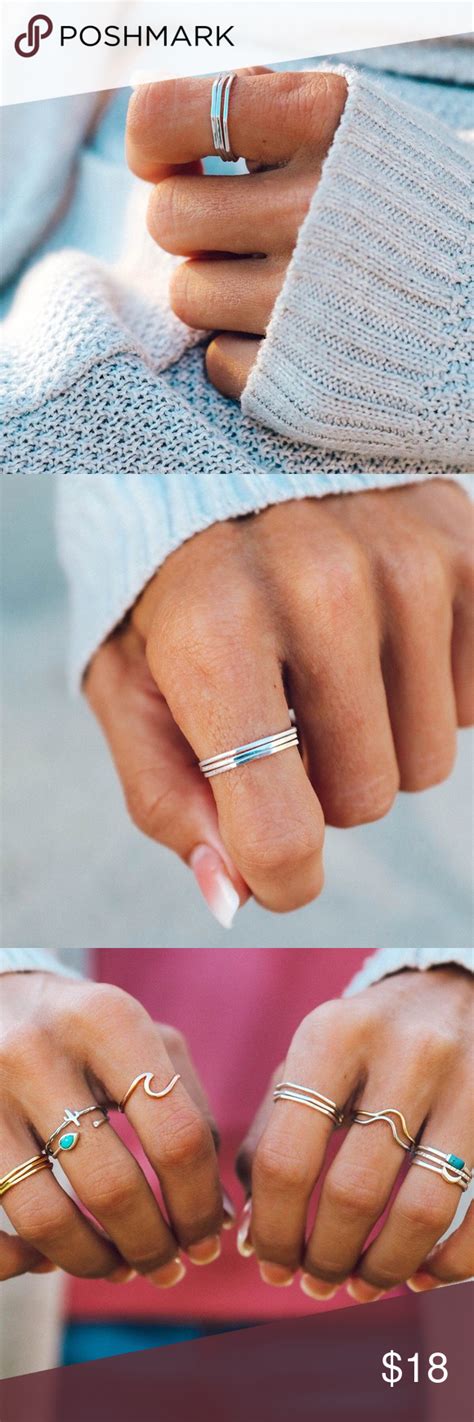 Pura Vida Delicate Stacked Rings Size 7 Womens Jewelry Rings Ring