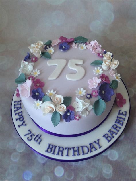 75th Birthday Cake Design