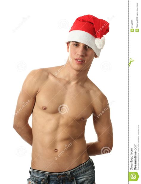 De Sexy Kerstman Stock Afbeelding Image Of Persoon N