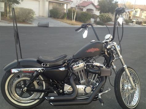 12'' rise 1'' drag ape hanger handlebar fit harley street bob sportster xl 883 1200 chrome. Candamina Custom | CUELGAMONOS BURLY 14 INCH APE HANGER 35 Cm