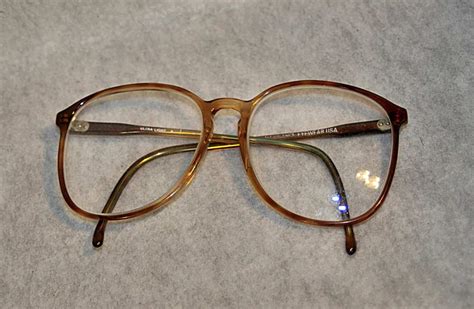 80s Big Nerdy Eyeglasses Dark Amber Frame 2499 Via Etsy Nerdy