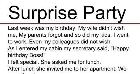 Surprise Party Hilarious Story The Philippine Post