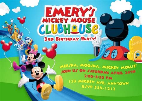 Mickey Mouse Clubhouse Invitations Free Printable
