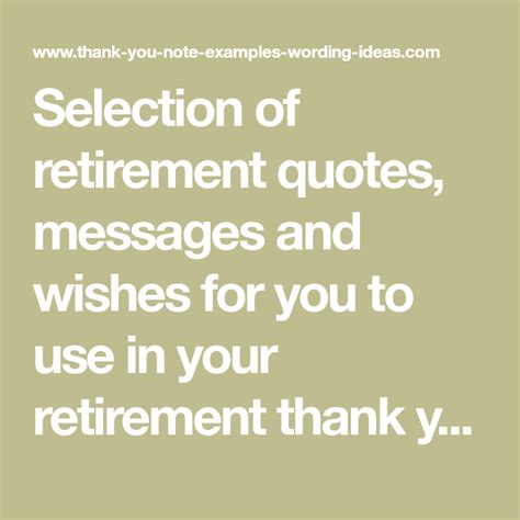 Retirement Quotes And Wishes For Your Thank You Notes