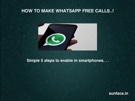 How To Make Whatsapp Free Voice Calls Five Steps Sunface Connect