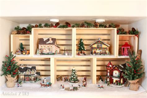 Christmas Village Display by Addicted 2 DIY — Crates and ...