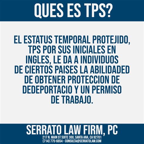 Que Es El Tps Y Como Puedo Aplicar Serrato Law Firm Apc