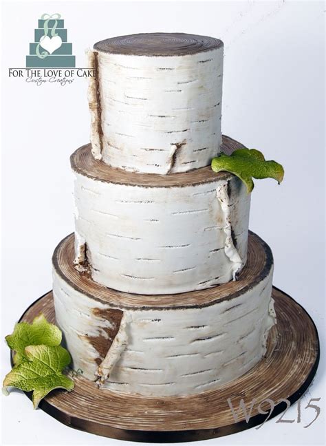 W9215 Birch Bark Wedding Cake Toronto Birch Tree Cakes Wedding Cake