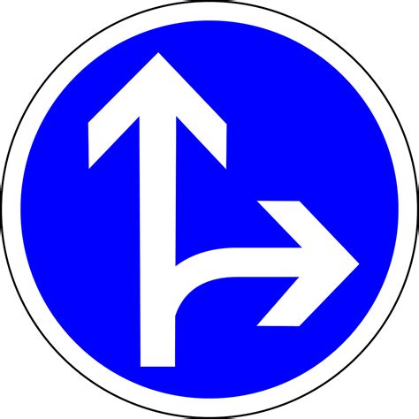 Traffic Signsigngo Straight Or Rightstraightright Free Image From
