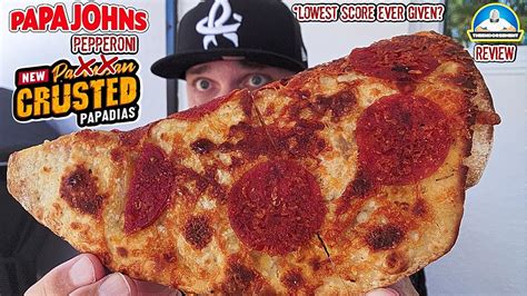Papa John S® Pepperoni Crusted Papadia Review 🧀🍕 Lowest Score Ever Theendorsement Youtube